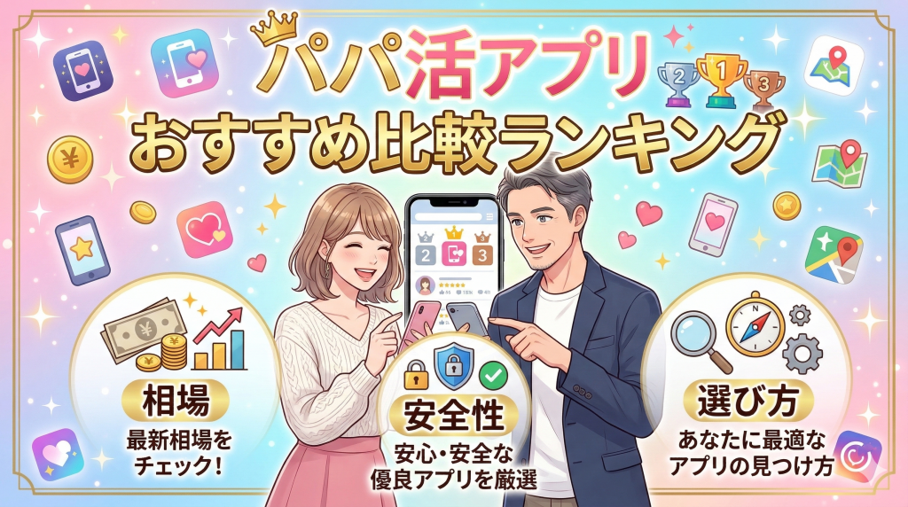 パパ活アプリおすすめ比較ランキング7選｜相場・安全性・選び方を徹底解説