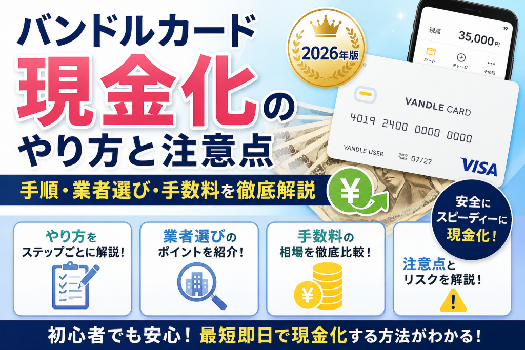 バンドルカード現金化のやり方と注意点｜手順・業者選び・手数料を徹底解説【2026年版】