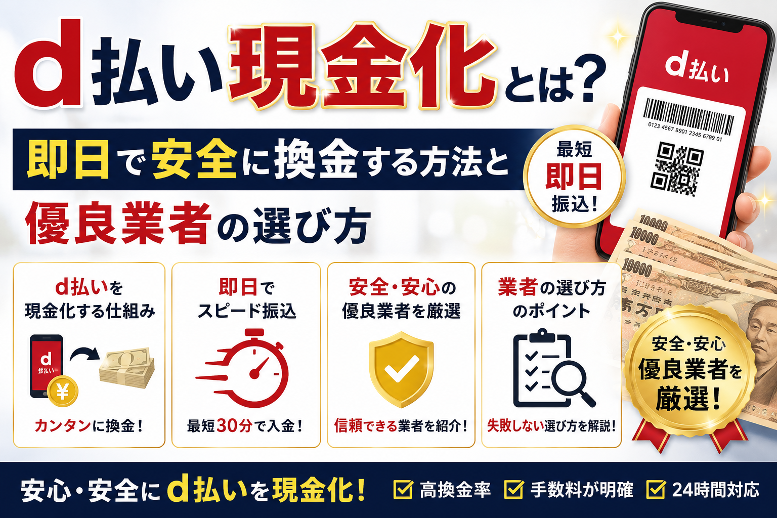 d払い現金化とは？即日で安全に換金する方法と優良業者の選び方